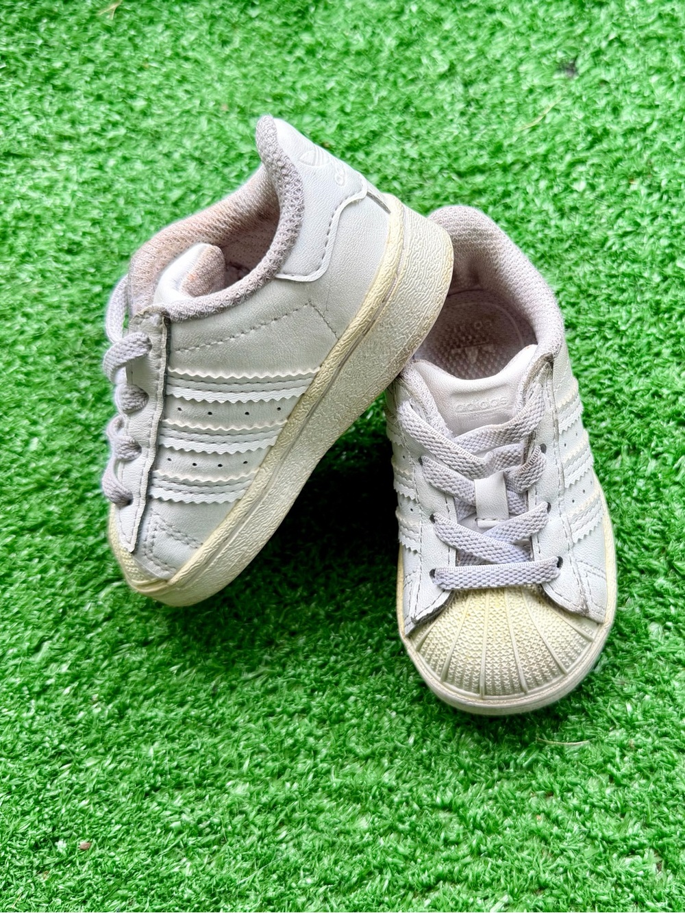 Adidas Originals Superstar Triple White Classic Shell Toe Sneakers Infant 4K